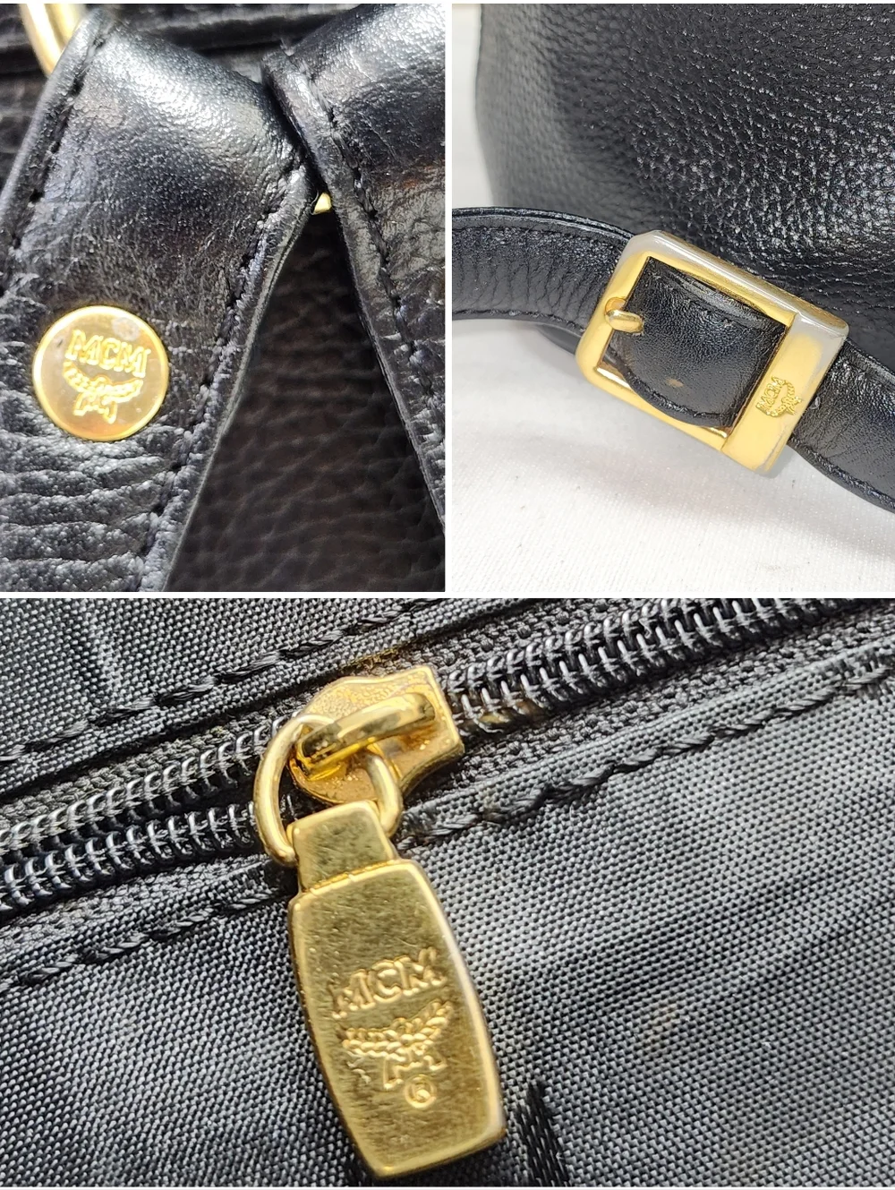 Authentic MCM Stark Pebbled Leather Backpack Excellent Condition